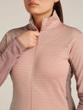Women's Merino Blend 300 RealFleece™ Descender Long Sleeve Zip Jacket Summit/Blush - 7