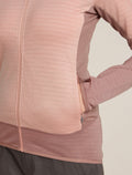 Women's Merino Blend 300 RealFleece™ Descender Long Sleeve Zip Jacket Summit/Blush - 8