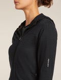 Women's Merino Blend 300 RealFleece™ Descender Long Sleeve Zip Hoodie Black - 5