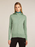 Women's Merino Blend 300 RealFleece™ Descender Long Sleeve Zip Hoodie Seaglass - 1