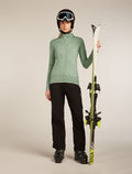 Women's Merino Blend 300 RealFleece™ Descender Long Sleeve Zip Hoodie Seaglass - 4