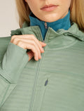 Women's Merino Blend 300 RealFleece™ Descender Long Sleeve Zip Hoodie Seaglass - 7