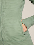 Women's Merino Blend 300 RealFleece™ Descender Long Sleeve Zip Hoodie Seaglass - 9