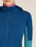 Women's Merino Blend 300 RealFleece™ Descender Long Sleeve Zip Hoodie Topaz/Atlantis - 10
