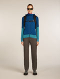 Women's Merino Blend 300 RealFleece™ Descender Long Sleeve Zip Hoodie Topaz/Atlantis - 4