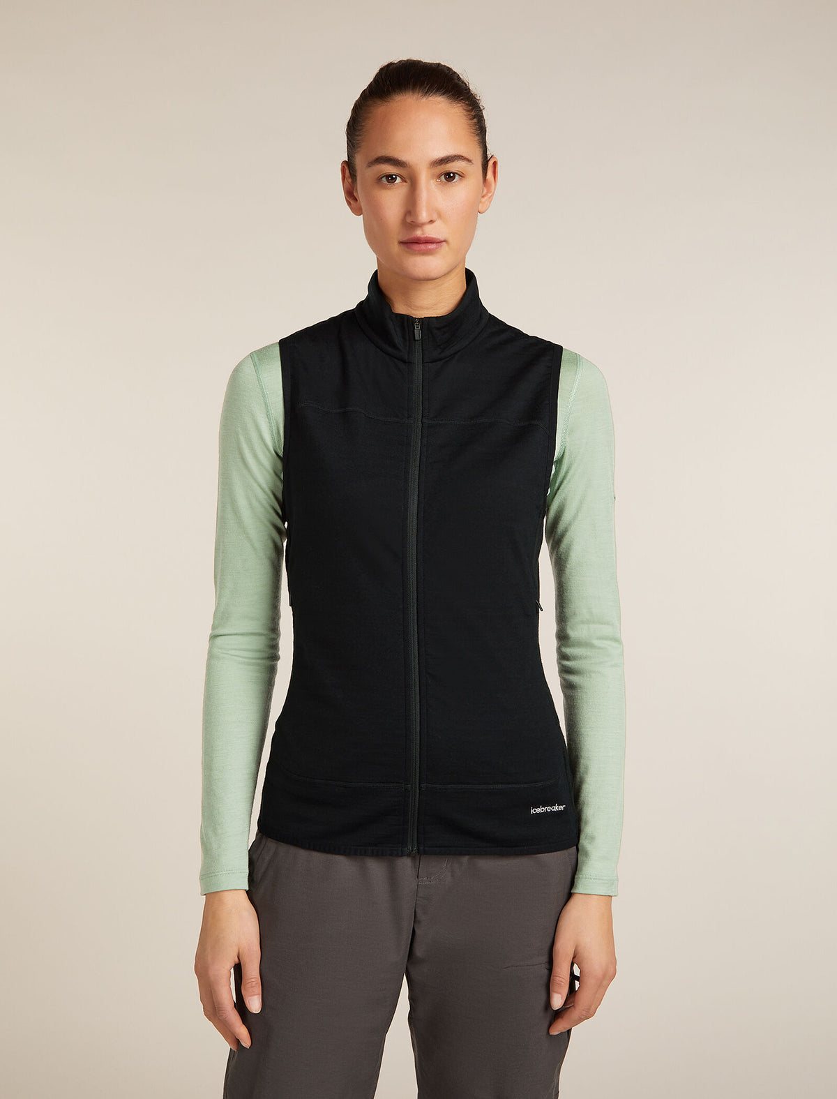 Women's Merino Blend 300 RealFleece™ Descender Vest Black - 1