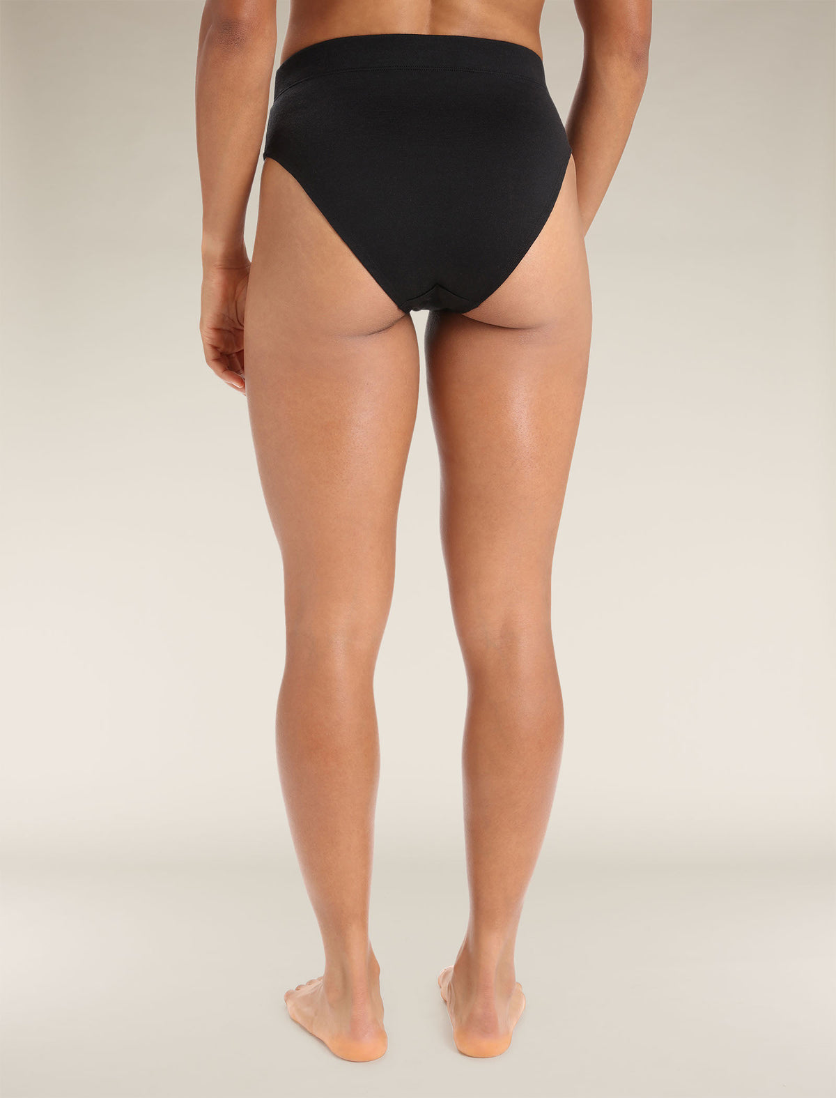 Women's Queens High Cut Brief Black - 2