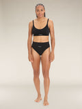 Women's Queens High Cut Brief Black - 3
