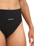 Women's Queens High Cut Brief Black - 4
