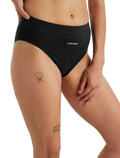 Women's Queens High Cut Brief Black - 6