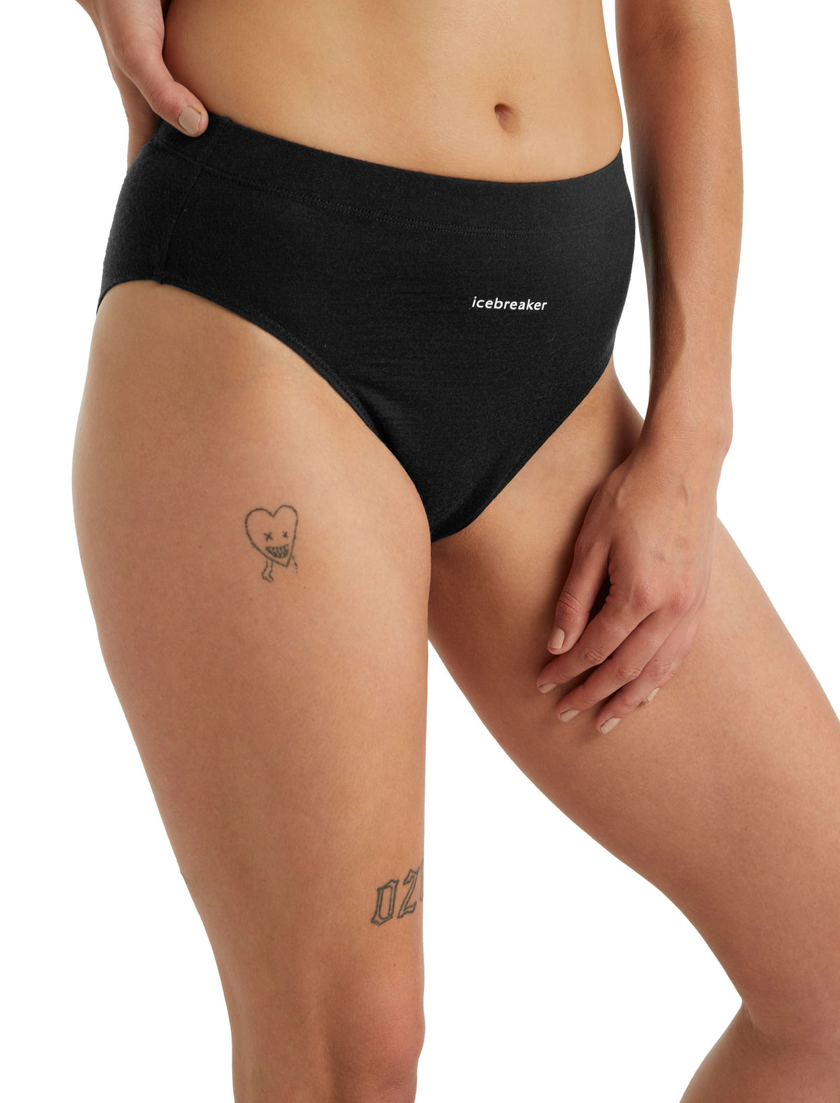 Women's Queens High Cut Brief Black - 6