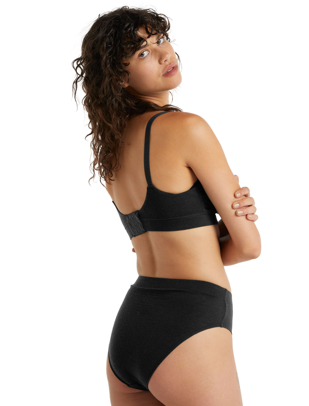 Women's Queens High Cut Brief Black - 8