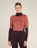 Women's 200 Sonebula Long Sleeve High Neck Thermal Top Bittersweet - 1