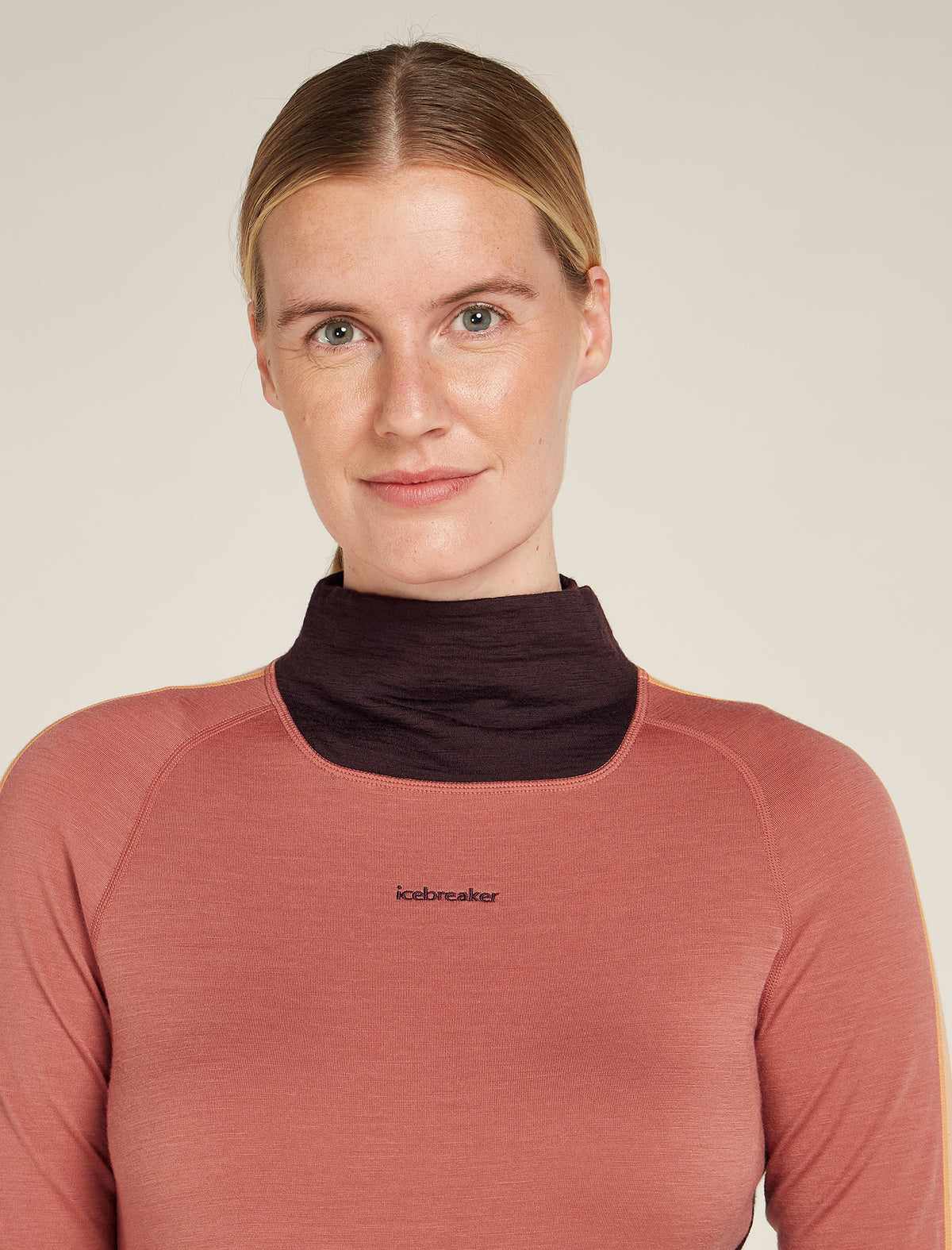 Women's 200 Sonebula Long Sleeve High Neck Thermal Top Bittersweet - 5