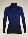 Women's 200 Sonebula Long Sleeve High Neck Thermal Top Midnight Navy/Royal Navy - 7