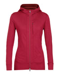 Women's Merino Quantum III Long Sleeve Zip Hoodie Cherry/espresso - 10