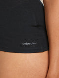 Haut à encolure ronde et manches courtes Siren Short Sleeve Sweetheart en mérinos Femme Black - 7