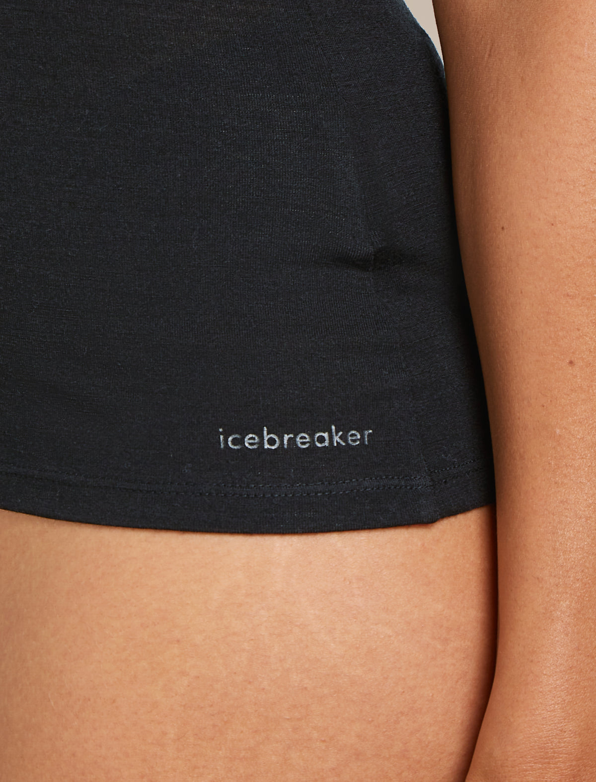 Haut à encolure ronde et manches courtes Siren Short Sleeve Sweetheart en mérinos Femme Black - 7