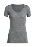 Haut à encolure ronde et manches courtes Siren Short Sleeve Sweetheart en mérinos Femme Gritstone Heather - 1