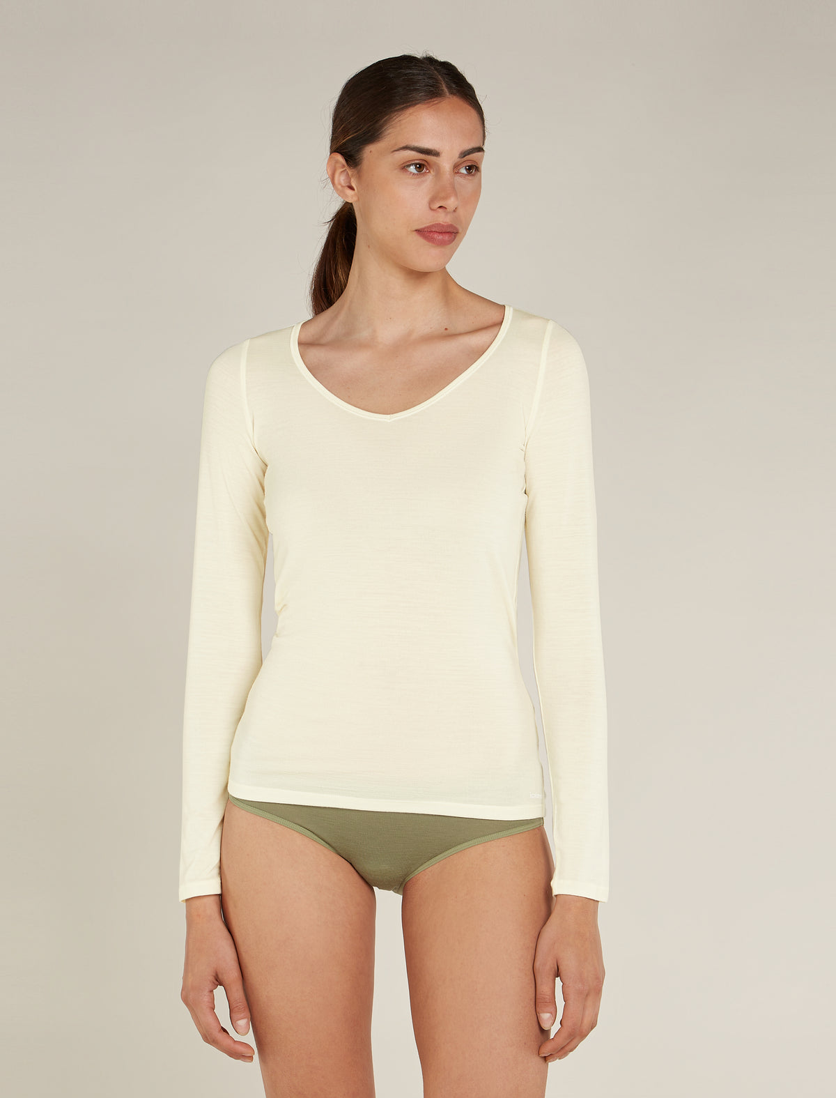 Women's Merino 150 Siren Long Sleeve Sweetheart Top Undyed - 1