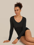 Women's Merino 150 Siren Long Sleeve Sweetheart Top Black - 6