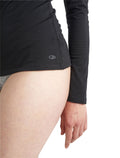 Women's Merino 150 Siren Long Sleeve Sweetheart Top Black - 8