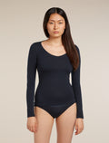 Women's Merino 150 Siren Long Sleeve Sweetheart Top Midnight Navy - 1