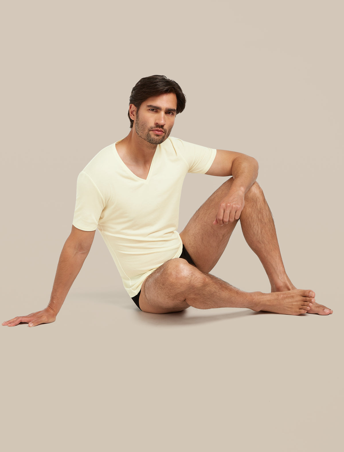 Men's Merino 150 Anatomica Short Sleeve V Neck Top Undyed - 5