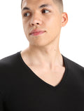 Men's Merino 150 Anatomica Short Sleeve V Neck Top Black - 4