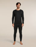 Men's Merino 200 Oasis Long Sleeve Crewe Thermal Top Black - 3