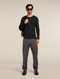 Men's Merino 200 Oasis Long Sleeve Crewe Thermal Top Black - 4