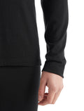 Men's Merino 200 Oasis Long Sleeve Crewe Thermal Top Black - 6