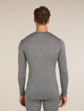 Men's Merino 200 Oasis Long Sleeve Crewe Thermal Top Gritstone Heather - 2