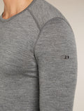 Men's Merino 200 Oasis Long Sleeve Crewe Thermal Top Gritstone Heather - 7