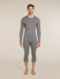Men's Merino 200 Oasis Long Sleeve Crewe Thermal Top Gritstone Heather - 3