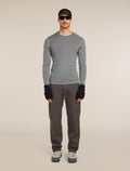Men's Merino 200 Oasis Long Sleeve Crewe Thermal Top Gritstone Heather - 4