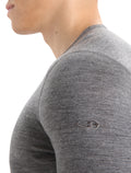 Men's Merino 200 Oasis Long Sleeve Crewe Thermal Top Gritstone Heather - 5