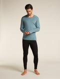 Men's Merino 200 Oasis Long Sleeve Crewe Thermal Top Blue ash - 3