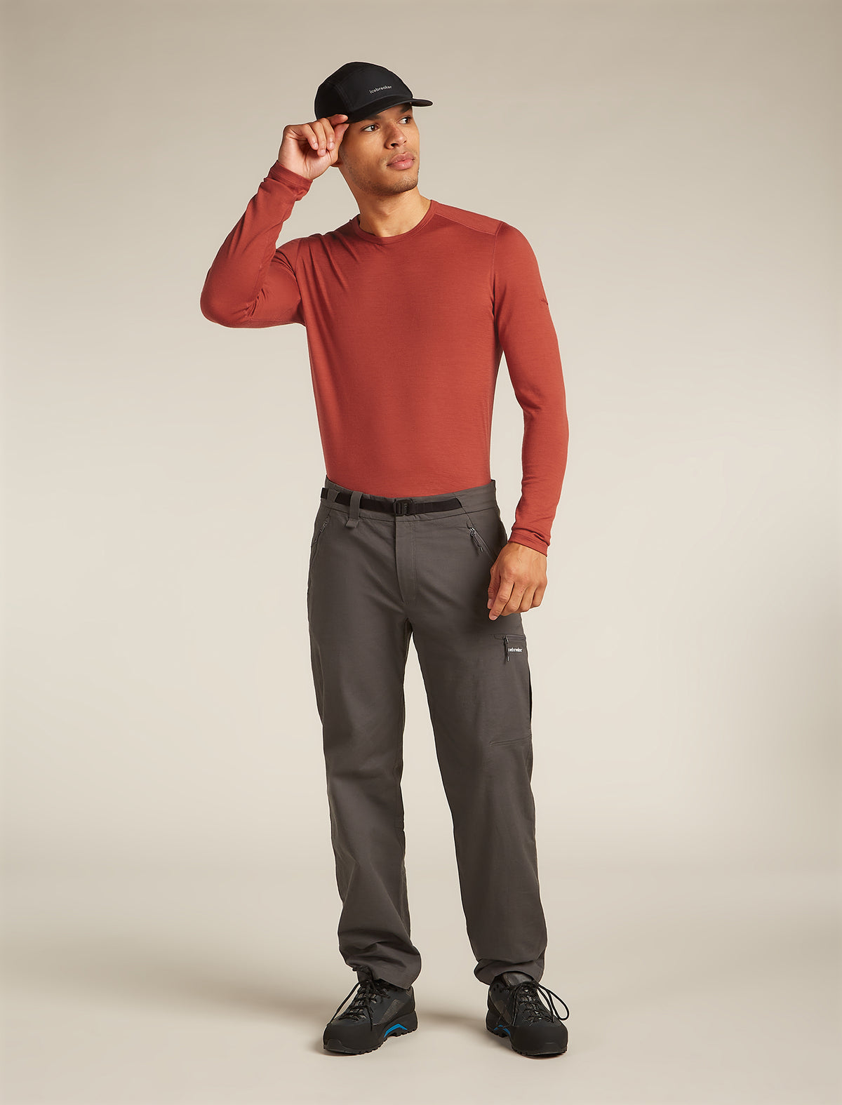 Men's Merino 200 Oasis Long Sleeve Crewe Thermal Top Jasper - 4
