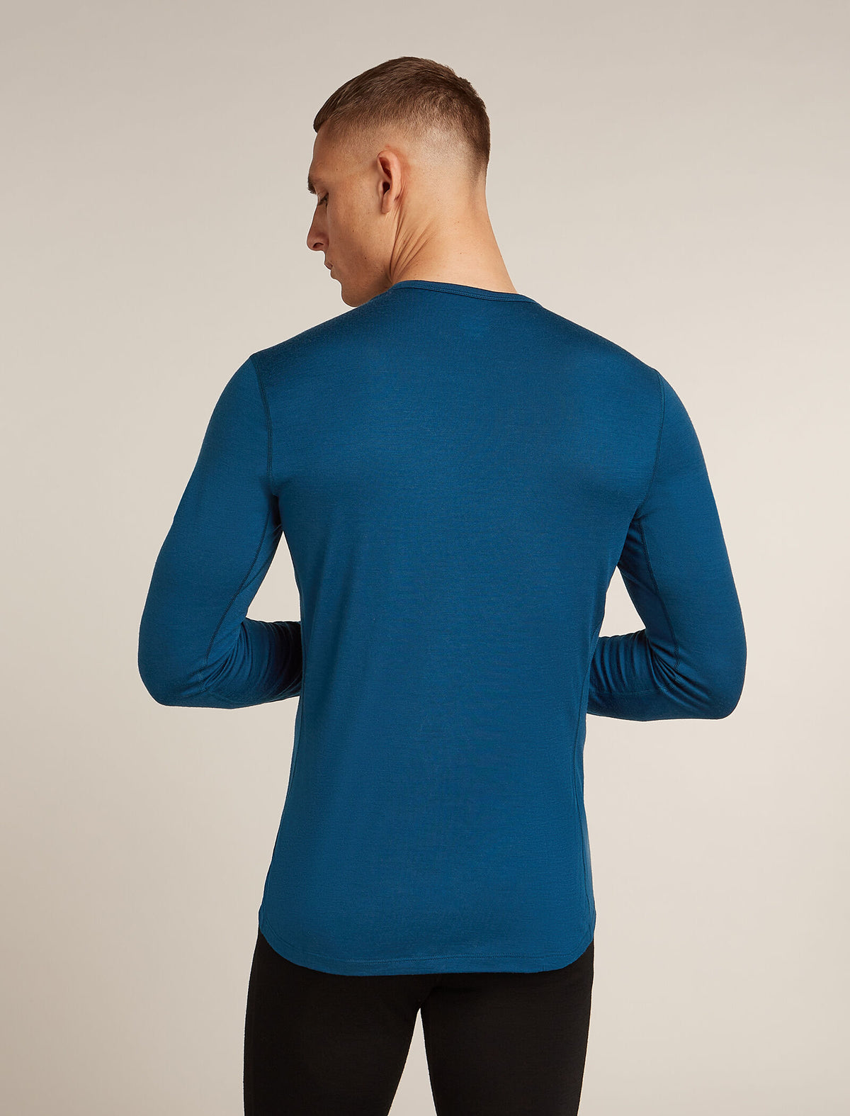 Men's Merino 200 Oasis Long Sleeve Crewe Thermal Top Atlantis - 2