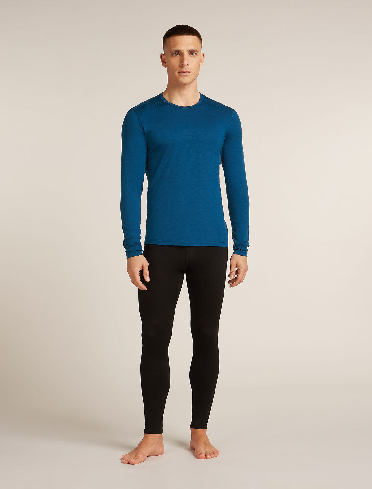 Men's Merino 200 Oasis Long Sleeve Crewe Thermal Top Atlantis - 3