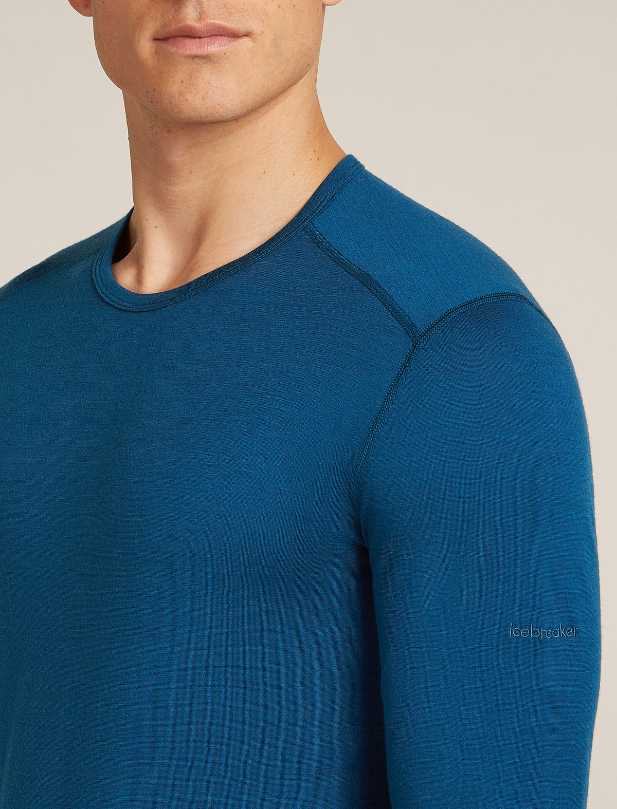 Men's Merino 200 Oasis Long Sleeve Crewe Thermal Top Atlantis - 5