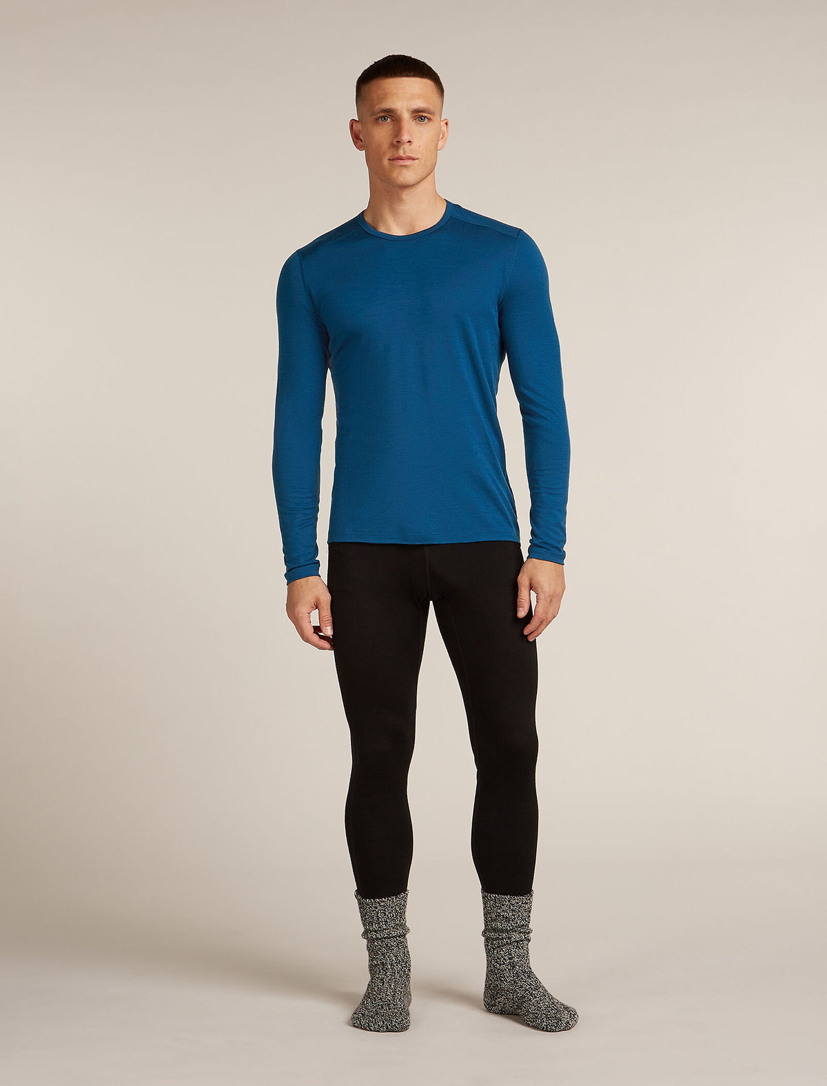 Men's Merino 200 Oasis Long Sleeve Crewe Thermal Top Atlantis - 6