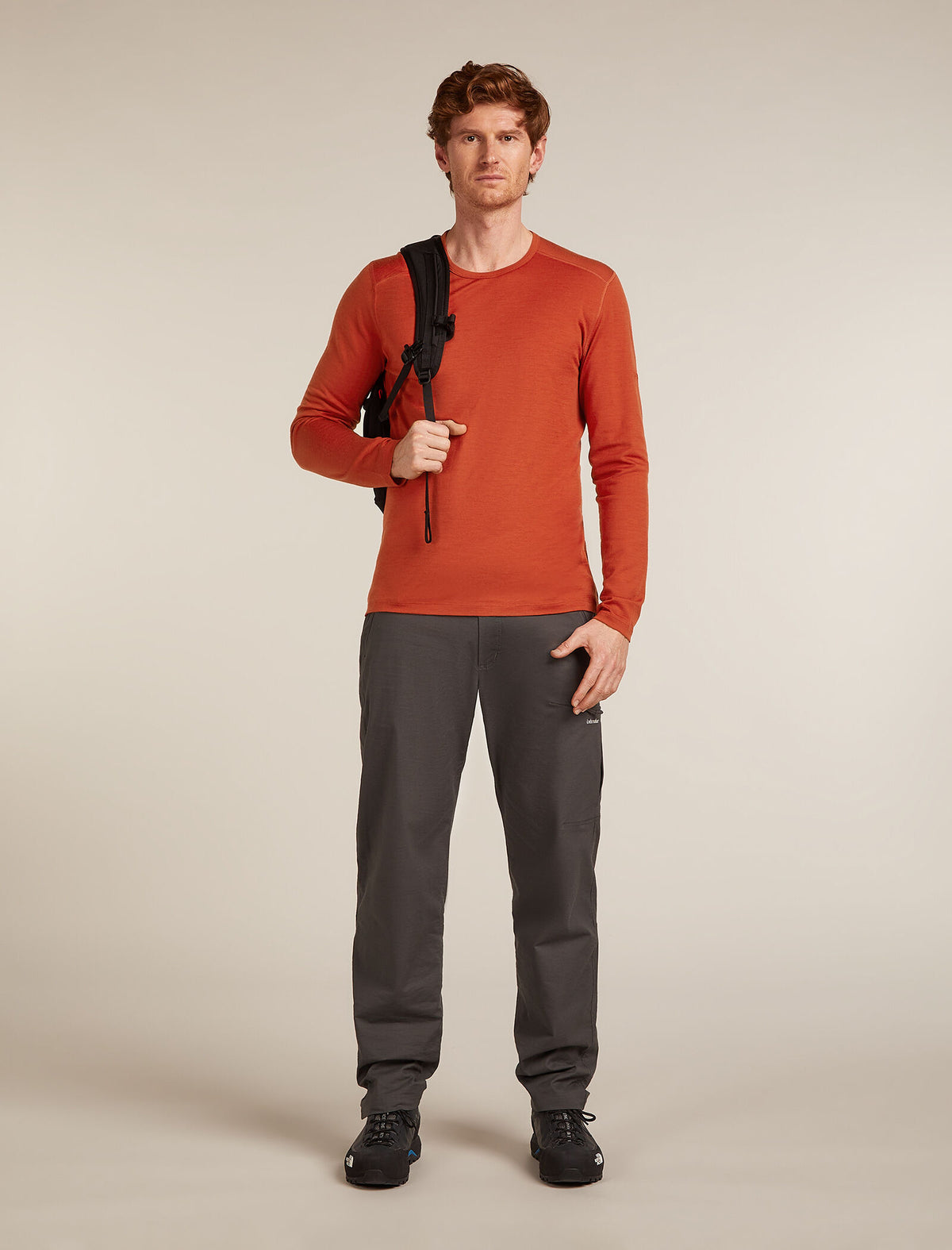 Men's Merino 200 Oasis Long Sleeve Crewe Thermal Top Agate - 4