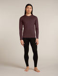 Men's Merino 200 Oasis Long Sleeve Crewe Thermal Top Java - 3