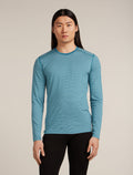 Men's Merino 200 Oasis Long Sleeve Crewe Thermal Top Topaz/Undyed - 1