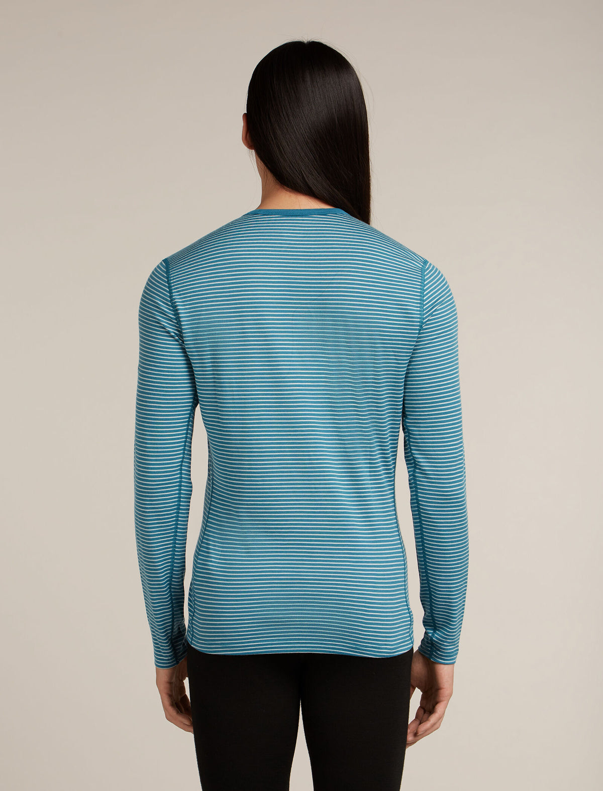 Men's Merino 200 Oasis Long Sleeve Crewe Thermal Top Topaz/Undyed - 2