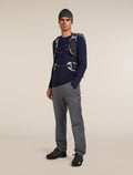 Men's Merino 200 Oasis Long Sleeve Crewe Thermal Top Midnight Navy - 4