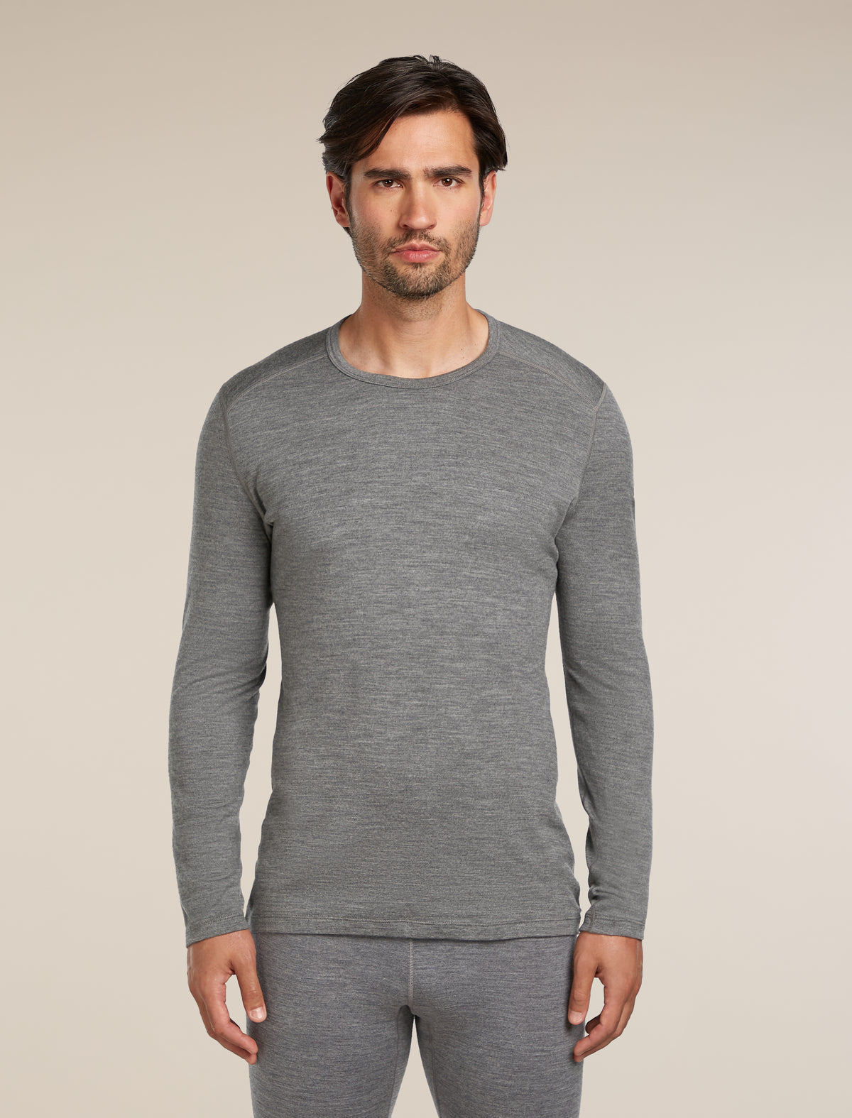 Haut col rond isotherme à manches longues 260 Tech en mérinos Homme Gritstone Heather - 1
