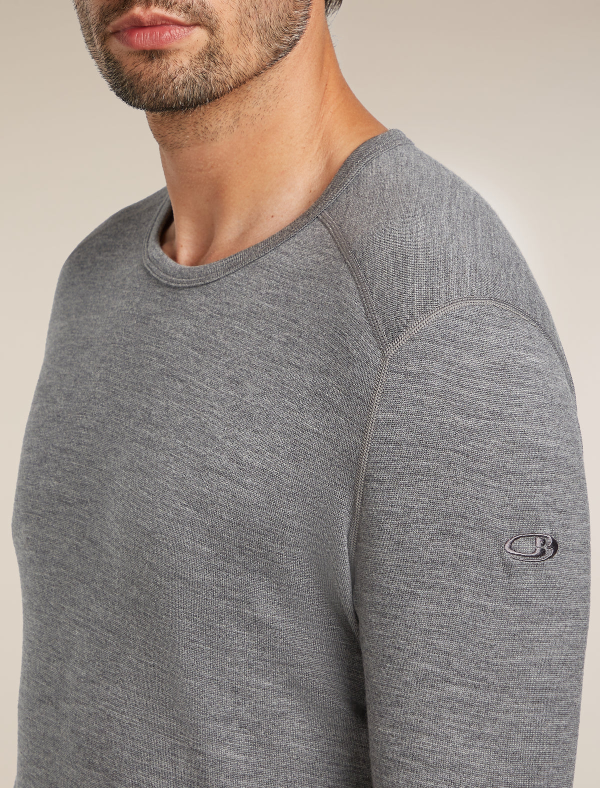 Haut col rond isotherme à manches longues 260 Tech en mérinos Homme Gritstone Heather - 9